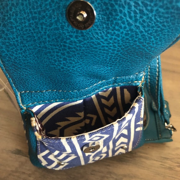 Heratige West Blue Aztec Print Handbag - Picture 8 of 12